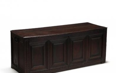 William and Mary Style Carved Oak Blanket Chest