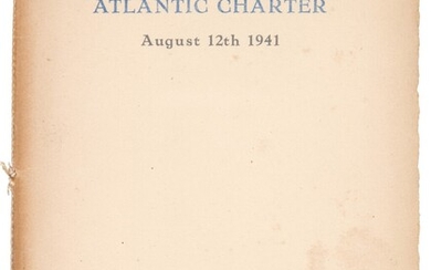 Winston Churchill and Franklin D. Roosevelt | Atlantic Charter, [c.1944], one of 100 copies, original wrappers