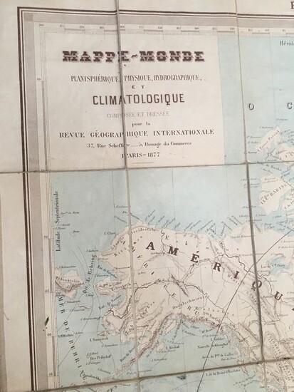 World; Revue Géographique Internationale /Imprimerie Dufrenoy, Paris - Mappe-Monde Planisphérique (..) - 1861-1880