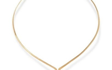 YELLOW GOLD AND SUGILITE COLLAR NECKLACE