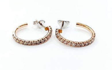 crieri - 18 kt. Pink gold - Earrings - 1.20 ct Diamonds - Diamonds