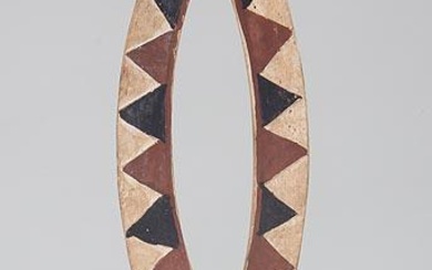 iGavel Auctions: Carved and painted wood African mask. FR3SH.