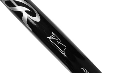 kevin parada signed rawlings black baseball bat (beckett)