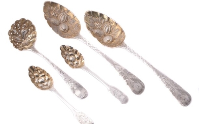 A pair of George IV Irish silver table spoons by Joshua Buckton
