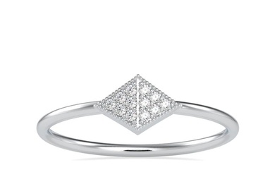 0.045 Carat Diamond 14K White Gold Ring