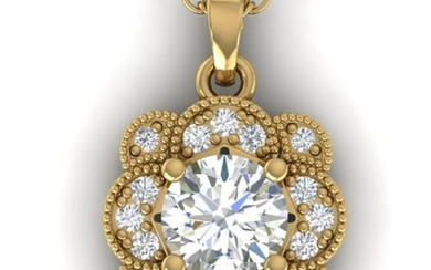 0.75 ctw VS/SI Diamond Necklace 18k Yellow Gold