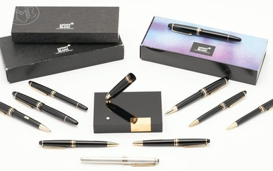 10 Montblanc Meisterstuck Writing Instruments, incl.