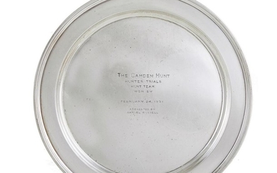 American silver trophy salver, Tiffany & Co