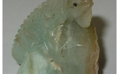 116ct Andean Blue Opal Gemstone Carving, Iguana Lizard