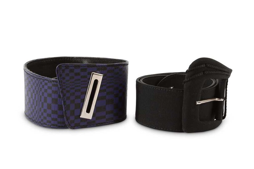 Two Gianni Versace Belts, 1990s, one in purple and...