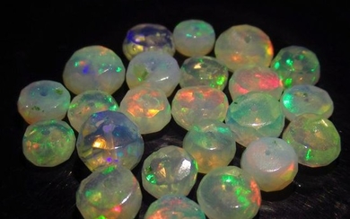 11.85 Ct Genuine 23 Drilled Round Faceted Opal Beads