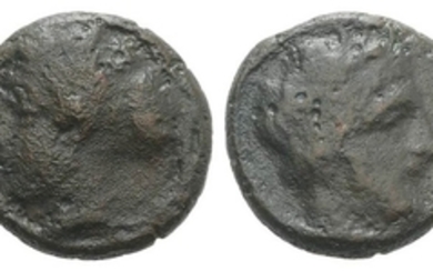 Sicily, Entella. Elymian issues, c. 420-404 BC. Æ Hemilitron(?) (14mm,...