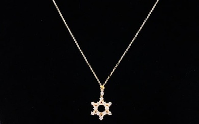 14K Yellow Gold and 0.40ctw Diamond 16" Necklace