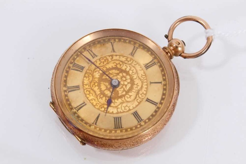 14ct gold cased fob watch