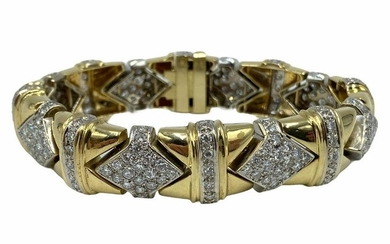 14kt YG and 11.00ct Diamond Brillant Bracelet