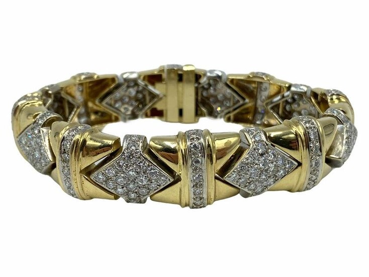 14kt YG and 11.00ct Diamond Brillant Bracelet