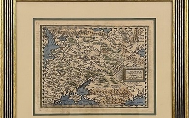 1600 Dated Map of Russia, Antonio Magini