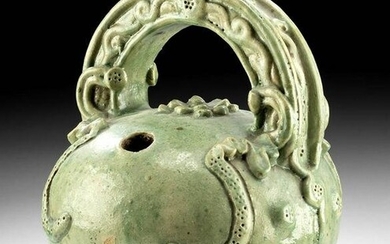 16th C. Thai Anamese Glazed Pottery Lime Pot, ex-Museum