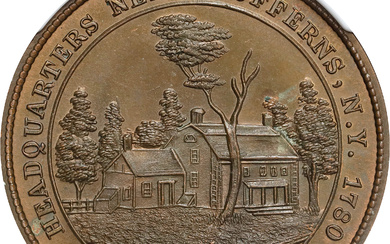 "1780" (ca. 1862) George Hampden Lovett's Headquarters Series Medal. No. 8, Sufferns. Second Obverse. Musante GW-495, Baker-194A. Copper...