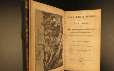 1848 New York History 59 County Atlas Maps Dutch