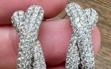 18K White Gold 4.50 Ct. Diamond Earrings