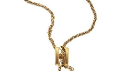 18kt two color gold necklace