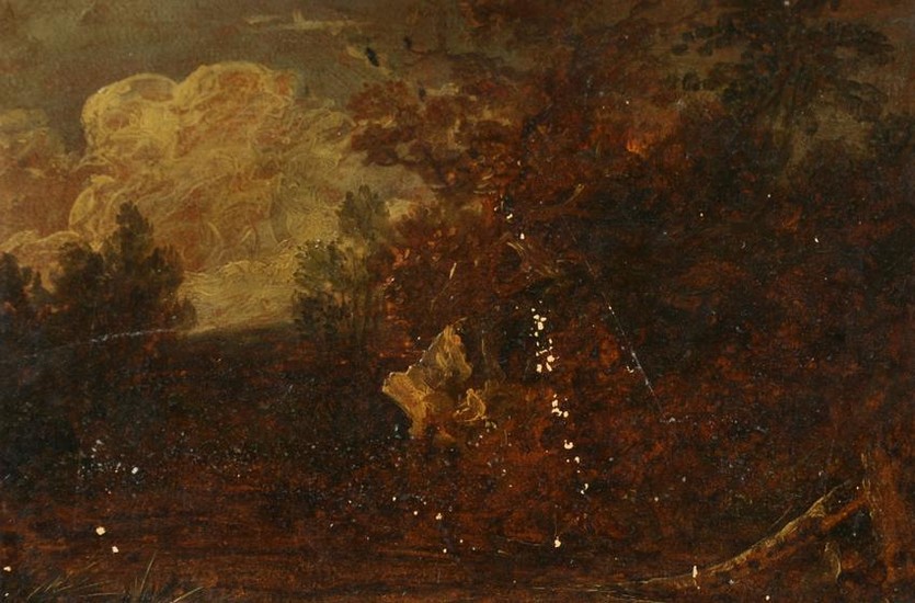 18th Century Dutch School. A Windswept Landscape, Oil