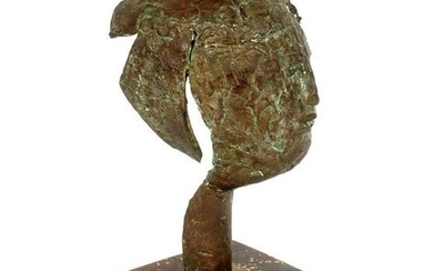 1978 George Mallett Brutalist Bronze Bust