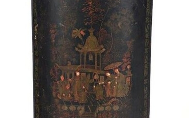 19TH CENT. TOLE DECORATED FIRESCREEN