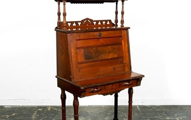 19th C. Eastlake Style Fall Front Desk on Stand