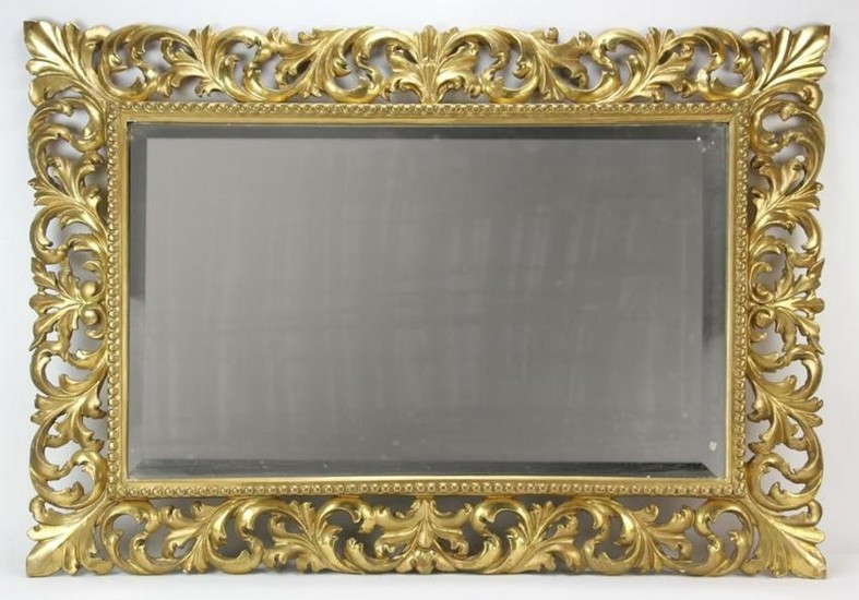 19th C Italian Rococo Giltwood Mirror