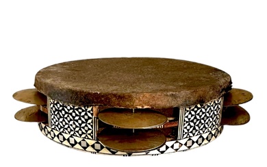 19th century Ottoman Mother of Pearl Tambourine