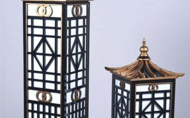 (2) Chinese pagoda form floor lights