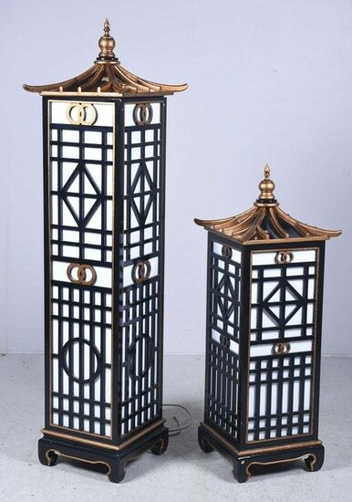 (2) Chinese pagoda form floor lights