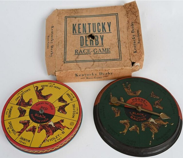 2- EARLY TIN HORSE RACE GAMES