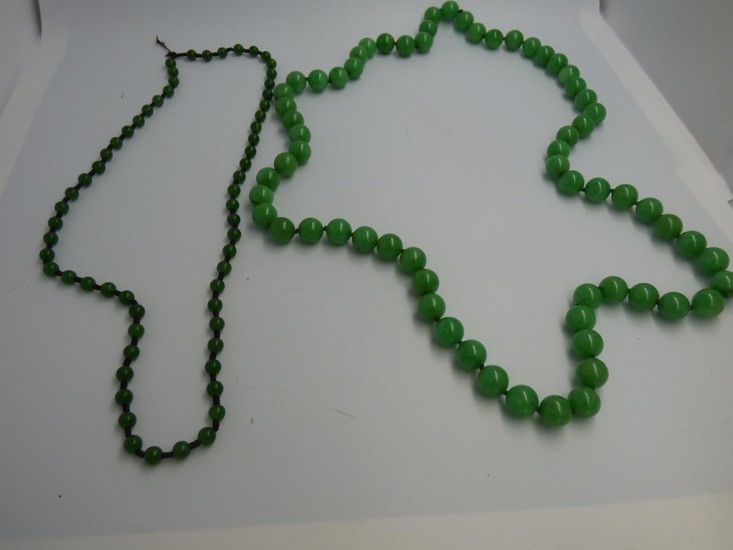 2 Strands of jade beads (Type III)