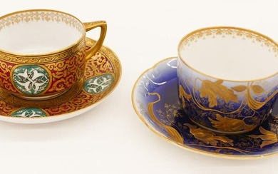 2pc Kuznetsov Russian Porcelain Cup and Saucers