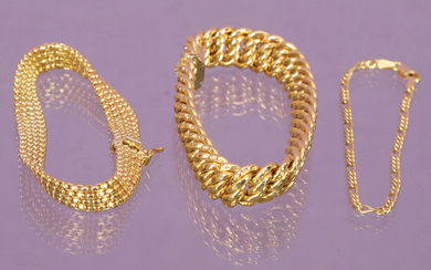 3 bracelets en or