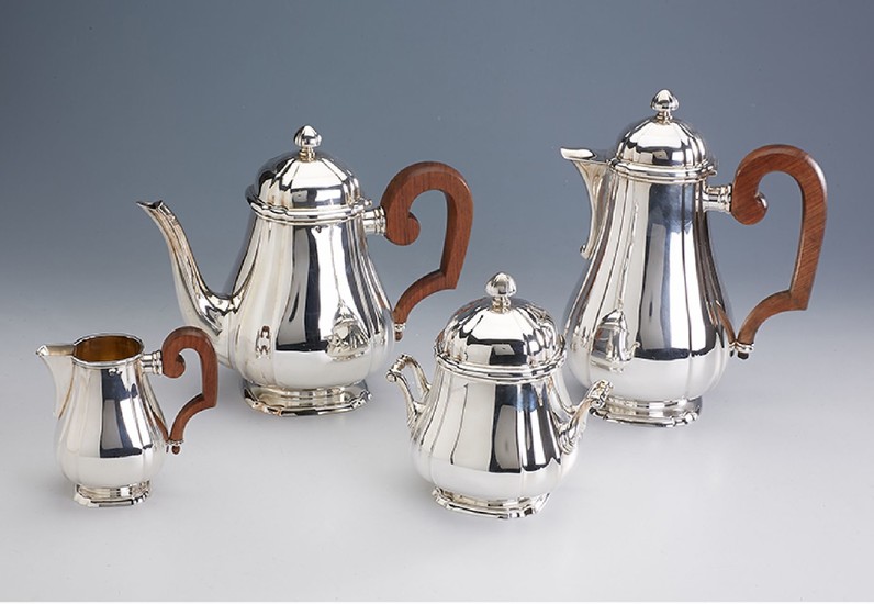4-piece coffee- and tea set, France approx....