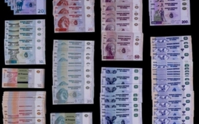 736pc Congo Democratic Republic Banknotes UNC
