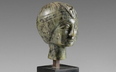 42- ''Tête égyptienne'' Sculpture en pierre... - Lot 42 - Siboni