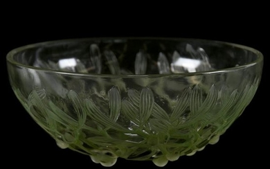 Art Glass Bowl Signed R. Lalique