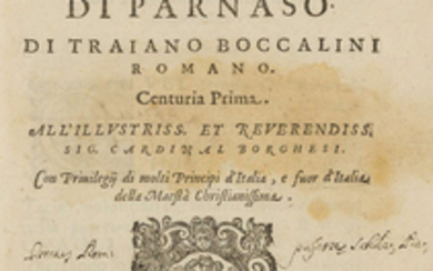 Boccalini (Traiano) De Ragguagli di Parnaso, Venice, Pietro Farri, 1612; 2 others, Continental (4)