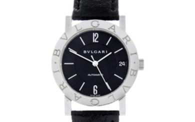 BULGARI - a mid-size stainless steel Bulgari wrist watch.