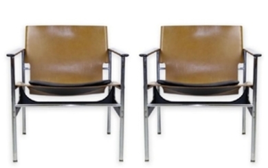 Charles Pollock for Knoll PAIR 657 Sling Chairs