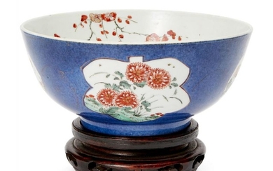 A Chinese porcelain bowl, Kangxi period, painted...