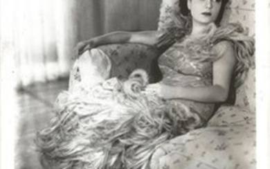 Claretta Petacci, Mussolini's Mistress original unsigned 10 x 8 b/w press photograph. Sitting on sofa in nice dress. Clara...