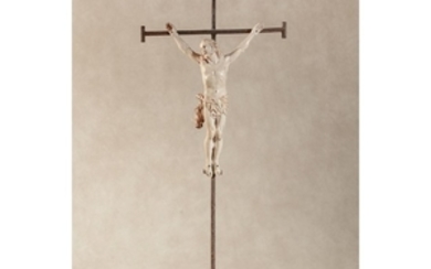 A Continental sculpted ivory Corpus Christi
