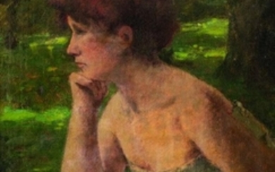 HENRI ROUART (1833-1912) Femme de profil signé