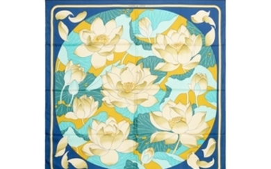 Hermès Foulard Fleurs de Lotus , 1985